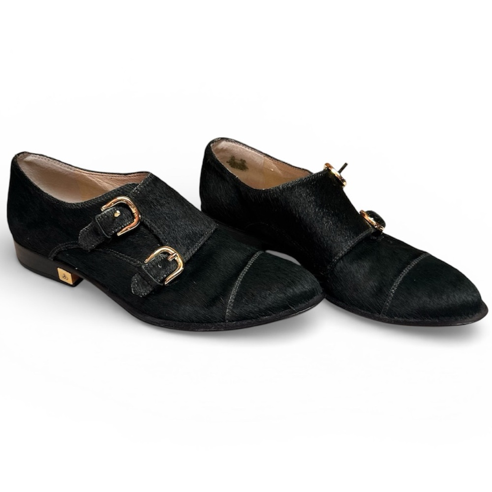 Sam Edelman Dark Green Balfour Fur Buckle Loafers